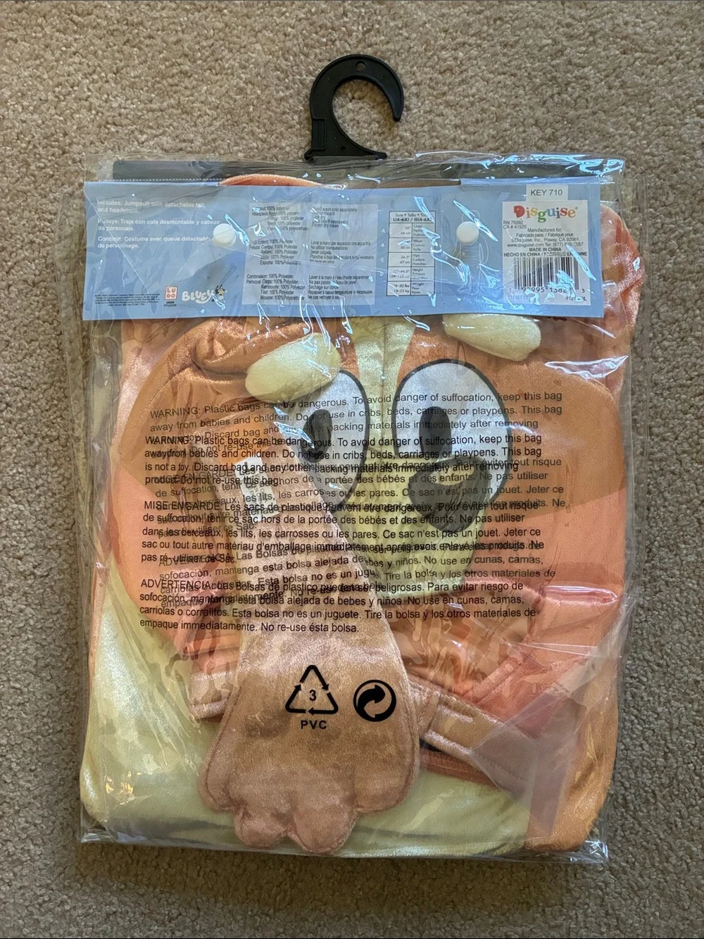 Bluey Bingo Toddler Costume - Size L (4/6X) - Picture 4 of 7